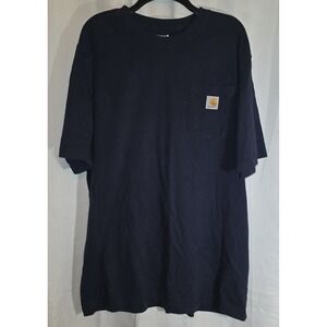 Carhartt Men's Workwear Pocket T-shirt - Navy, LTall